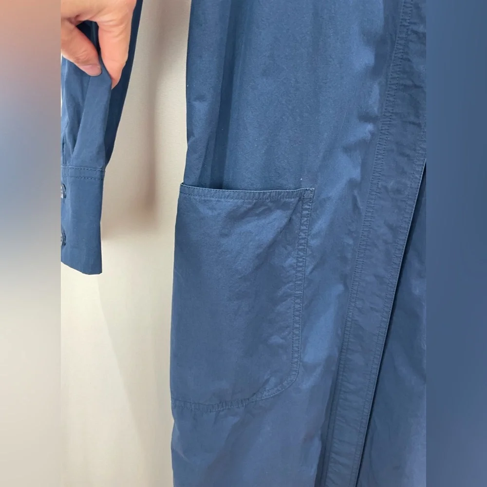 COS Blue Long Jacket with Gathered Back Size 2 - Picture 9 of 13